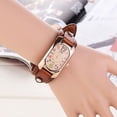 thumbnail image 3 of Sonducket Reloj clásico para mujer con correa de cuero y duradera, reloj de de cuarzo Relojes Vino rojo, 3 of 6