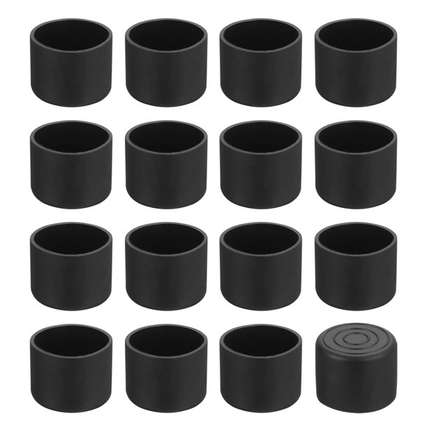 Uxcell 24Pack Tapas para Patas de Silla, 32mm (1-1/4 Pulgadas) Puntas de Patas de Silla Sin Marcas, Protectores de Suelo Antideslizantes para Patas de Silla, Negro