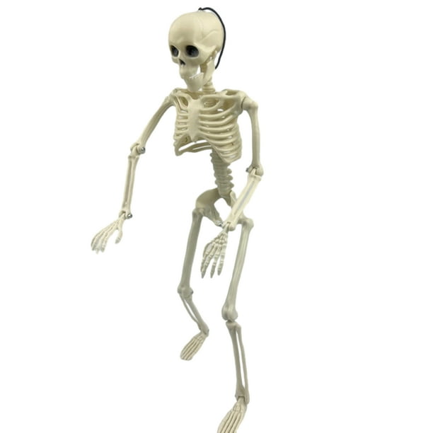 8 Mini Esqueletos De Halloween De 15 Cm – Poses Flexibles, Cuerda De Yute Incluida Para Decoración Espeluznante