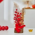 thumbnail image 6 of OEFNTAC Chinese Year Artificial Branches with Red Berries 11x4.7in Table Centerpiece Spring Festival Decor, 6 of 6