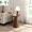 Walnut Color, variant on Small Round Pedestal End Table Fluted Drink Table Martini Table Accent Side Table for Living Room