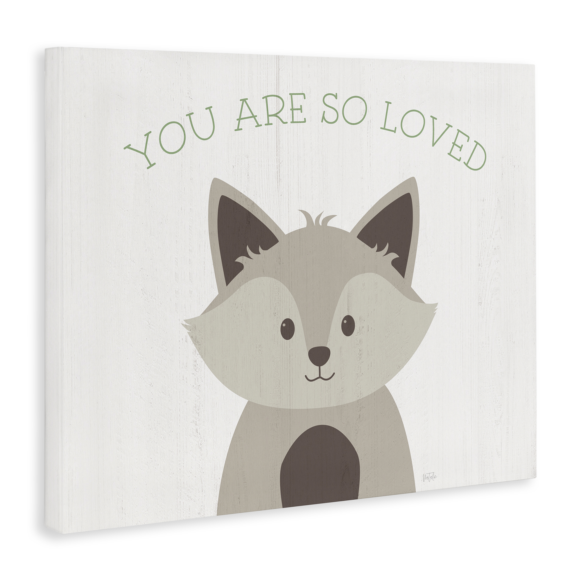 Stupell Industries So Loved Smiling Fox Animals Painting Wrapped Canvas Art Print Wall Art, 30 x 24