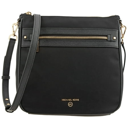 Michael Kors Black Jet Set Large Nylon Gabardine Messenger Bag