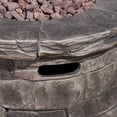 thumbnail image 2 of Royalty Outdoor 5 Piece Acacia Wood Adirondack Chair Set with Light Weight Concrete Fire Pit, Grey, Natural, 2 of 7