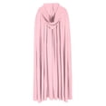 thumbnail image 5 of siminsem Medieval Renaissance Hooded Velvet Cloak UniFull Length Halloween Cape Witch Wizard Vampire Gothic Cosplay Party Robe for Adults 1 Pack, Pink,L, 5 of 6