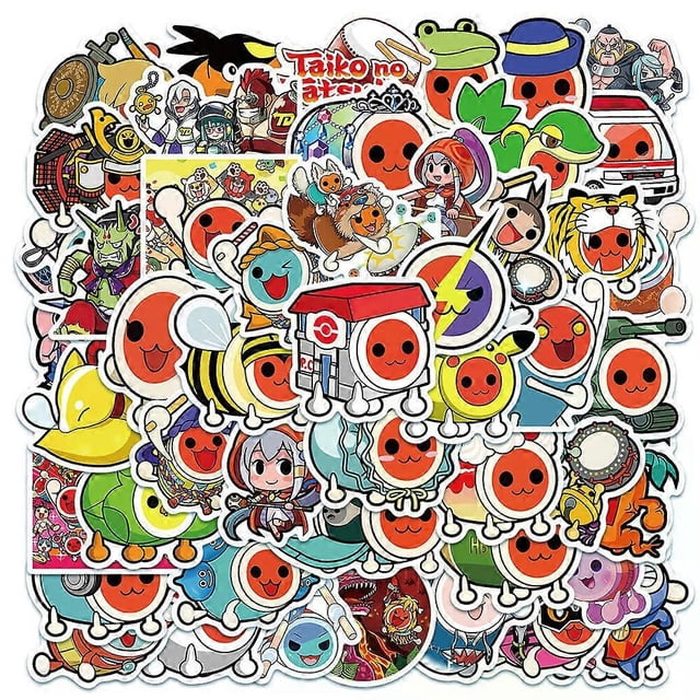 50pcs Taiko No Tatsujin Drum Master Kids Family Fun Stickers Nintendo Switch PS5