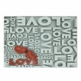 thumbnail image 1 of Love Cutting Board, Macro Big Texts Lettering Setting Passionate Emotions Feelings Sweetheart Design, Decorative Tempered Glass Cutting and Serving Board, Small Size, Grey Red White, by Ambesonne, 1 of 1