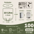 thumbnail image 6 of JENCENBIO Compostable Trash Bags, 2.6 Gallon, 100 Count, Waste Bags for Kitchen Bathroom Office ,US BPI and OK compost HOME Certified, 6 of 7