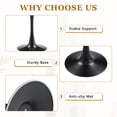 thumbnail image 6 of S-HOME Round Dining Table 23.6 Inch Circle Tulip Design With Thickened Top And Metal Pedestal For Living Room And Kitchen Use，Black+Gery, 6 of 11