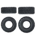 thumbnail image 4 of Bewildely 4x neumáticos de rueda de goma universales negros para neumáticos de coche de tracción aumentada duraderos de alto rendimiento Kits de construcción modelo, 4 of 6