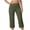 Green, variant on Women's Cargo Capri Pant with Pockets Fashion Leggings High Waisted Yoga 3/4 Trousers Pocket Button Workout Exercise Capris For Casual Summer Pants