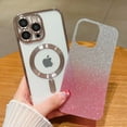 thumbnail image 2 of Dteck for iPhone 15 Pro Case Glitter Magnetic Compatible with MagSafe Accessory, Shockproof Full Camera Lens Protection Luxury Plating Cute Bling Clear Slim Phone Case for Women Girls,Pink, 2 of 9