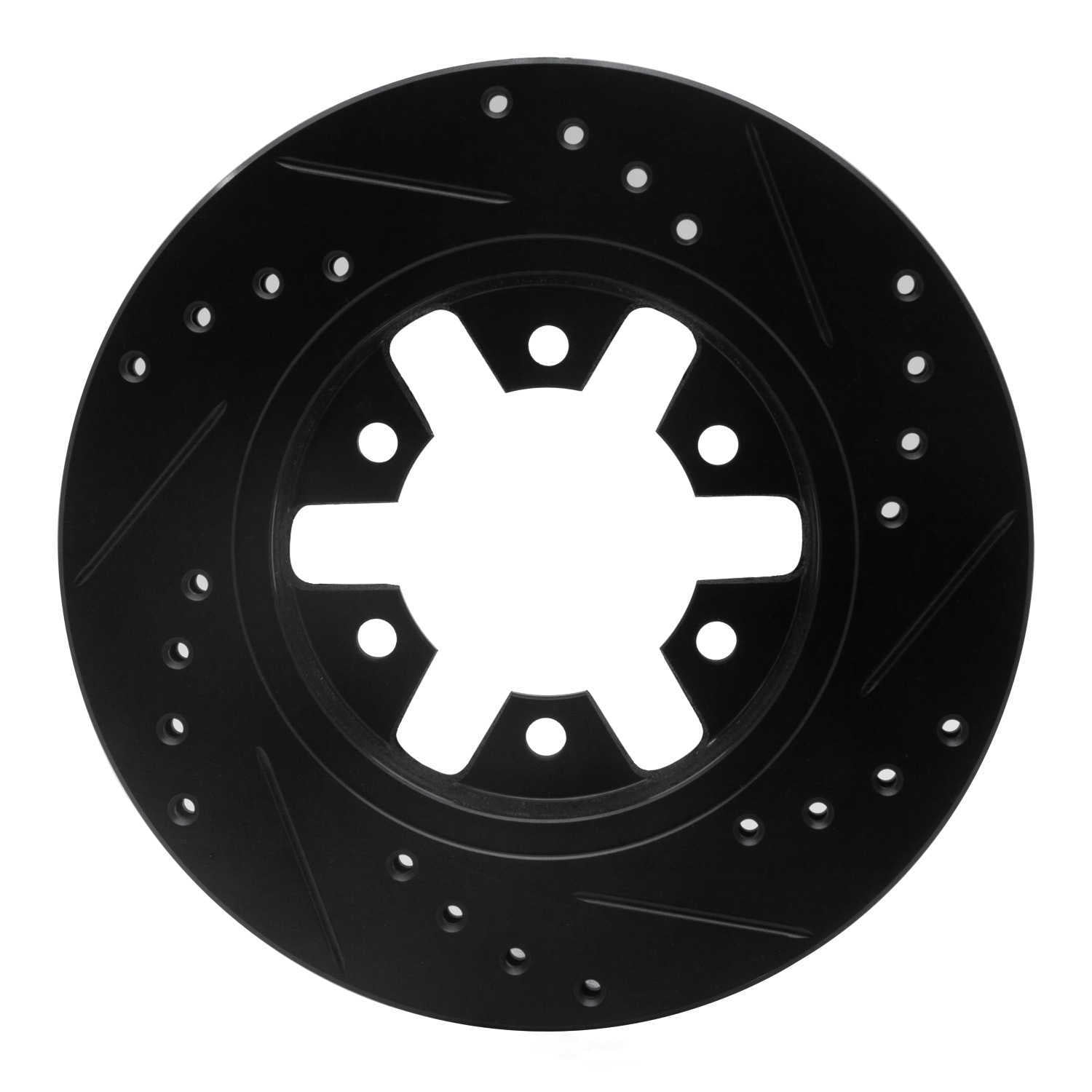 Dynamic Friction Company 633-67081L DFC Brake Rotor - Drilled And Slotted - Black