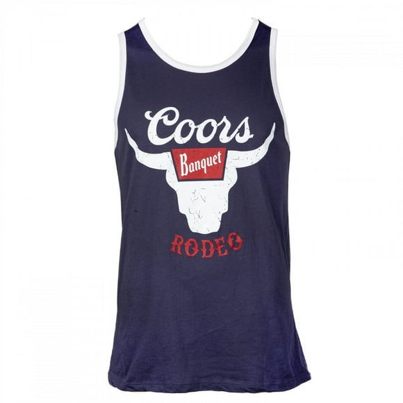 Coors Banquet Rodeo Navy Colorway Ringer Tank Top-Medium
