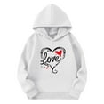 thumbnail image 3 of Sudaderas con capucha para niños y niñas, sudaderas casuales de manga larga, lindas sudaderas de gran tamaño con bolsillo de polar, chaquetas para niñas, 3 of 4