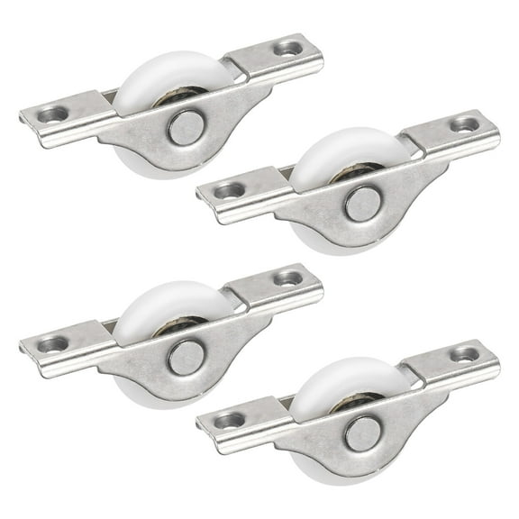 Uxcell 4-Pack Screen Door Rollers, 30mm/1.18" Dia Sliding Door Nylon Pulley Window Wheels, Patio Door Rollers [White]