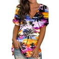 thumbnail image 2 of Womens Tops,Tbopshirt Summer Tops for Women,Plus Size T Shirts,Women Crewneck Print Tees T Shirt Blouse Loose Tops,Short Sleeve Blouses, 2 of 5