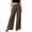 Coffee, variant on Women's High Waist Wide Leg Dress Pants, Business Casual Work Slacks, Elegant Linen Pants Women Grey XL