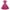 Hot Pink, variant on BEBUTTON Womens Summer Elegant Solid A-Line Dresses Party Mock Neck Short Sleeve Midi Pleated Dresses Green 2XL