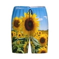 thumbnail image 3 of Picia Sky Golden Sunflower Field B Pajama Shorts for Men, Men's Pajama Bottoms, Sleepwear,Short Pajama Pants-Medium, 3 of 9