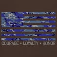 thumbnail image 3 of Blue American Flag Courage Loyalty Honor T-shirt USA Military Proud Veteran's Day Don't Tread on Me Men's Tee, 3 of 7