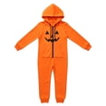 thumbnail image 3 of jiaxiM Front Zip Onesie, Long Sleeve Jumpsuit, Halloween Casual Sleepwear, Classic Pumpkin Face Printed One Piece, Loose Fit Indoor Loungewear, 3 of 4
