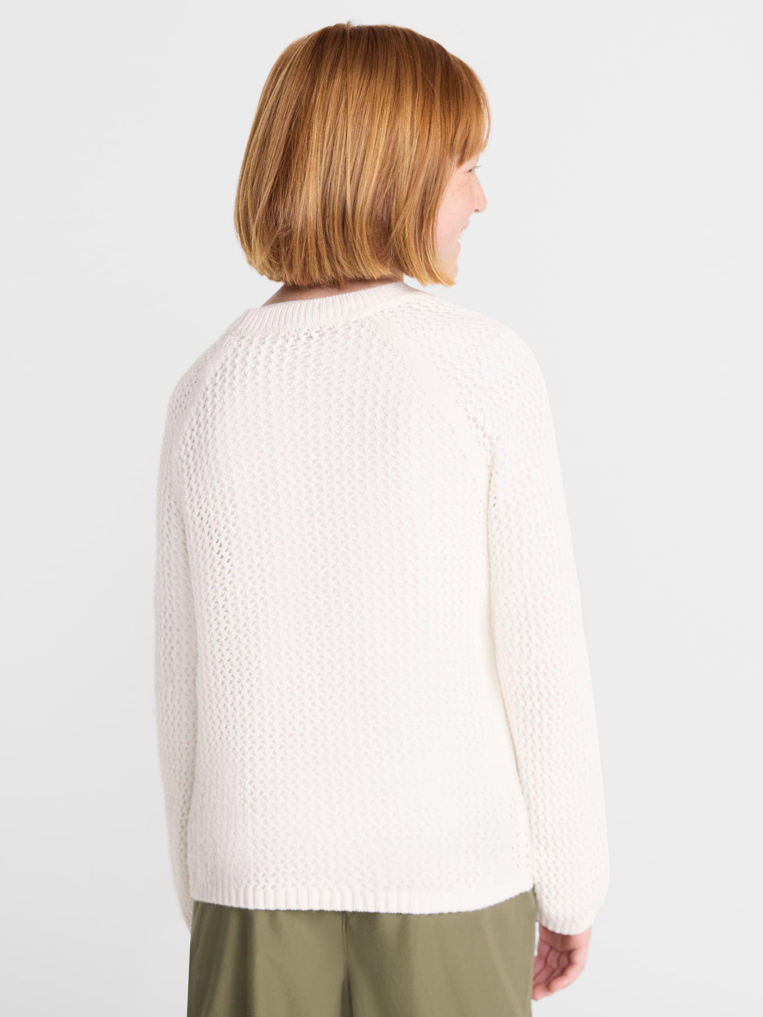 Wonder Nation Girls Open Knit Sweater, Lightweight, Sizes 4-18 & Plus