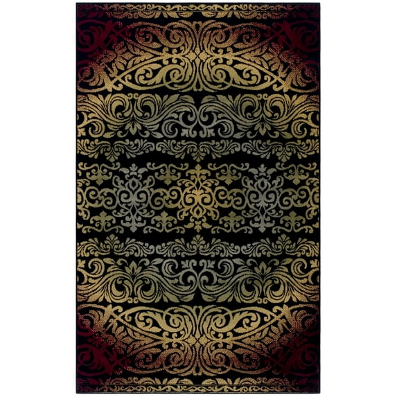 Sheffield Transitional Ornamental Scrolls Floral Area Rug Multi-Color / 8 ft. x 10 ft.