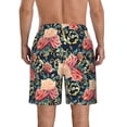 thumbnail image 3 of Naloa Rose Flowers Men's Beach Shorts, Surfing shorts, Swim trunks, Quick Dry Swim Trunks for Surfing Beach Fun - Medium, 3 of 9