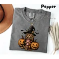 thumbnail image 4 of Comfort Colors 1717 Halloween Witch Cat Pumpkin Graphic T-Shirt 100% Cotton - Gift for Halloween, 4 of 7