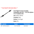 thumbnail image 2 of Front Right CV Axle Assembly - Compatible with 2011 - 2013 Kia Optima 2.4L 4-Cylinder GAS 2012, 2 of 2