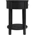 thumbnail image 3 of Chelsea Lane Oval Wood Accent Table with Drawer, Vulcan Black, 3 of 6