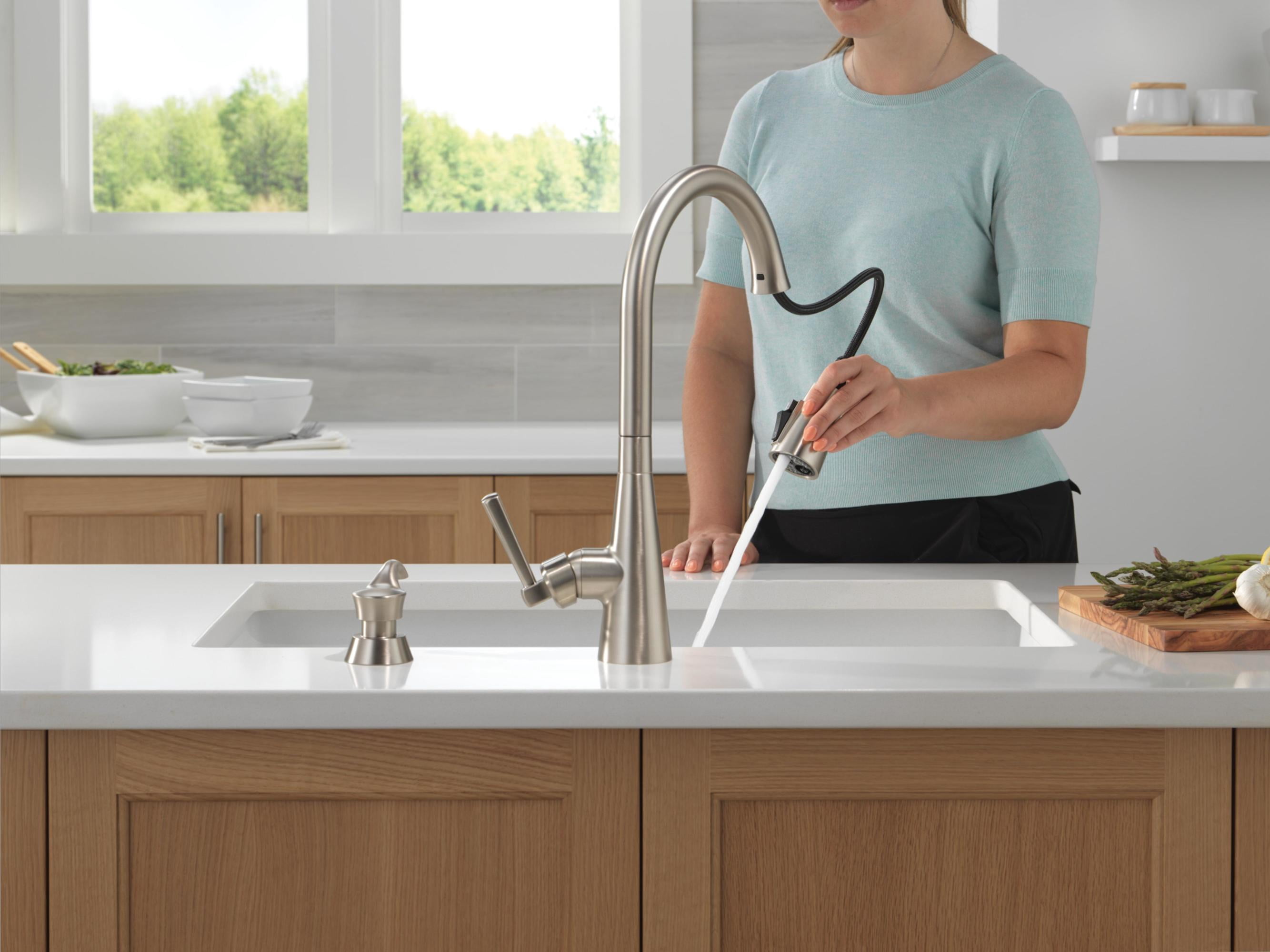Delta 19893Z-SPSD-DST Boyd 1.8 GPM Single Hole Pull Down Kitchen Faucet - SpotShield