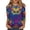 002_Purple Pink, variant on Mardi Gras Outfits for Women 3/4 Sleeve Carnival Top, Cozy Round Neck Tee Shirt for Parade Party
