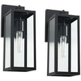 thumbnail image 2 of John Timberland Titan Modern Outdoor Wall Light Fixtures Set of 2 Mystic Black Dusk to Dawn 14" Clear Glass for Post Exterior Barn Deck, 2 of 9