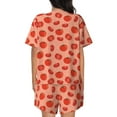 thumbnail image 3 of Bixox Women's Tomato Printed Pajama Set 2 Piece Lounge Set Top and Shorts Soft Pajamas, Shorts with Pockets, 3 of 7