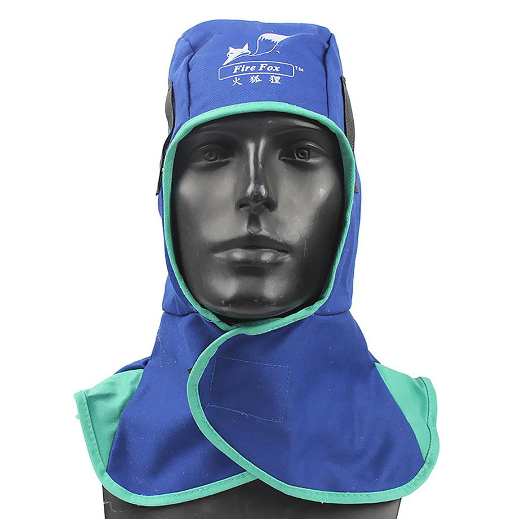 WELDING HELMET Protective Hood Welding Head Cover Neck Welder Cap Hat Blue 