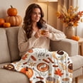 thumbnail image 2 of Halloween Sale Clearance!Fall Decorations for Home, Autumns Thanksgiving Flannel Throw Blanket 5 Cute Fall Patterns Plushs Blanket 70x100cm For Sofa Bed Camping Warm Light Weight Cover, 2 of 8
