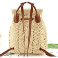thumbnail image 4 of SPEKSEE Straw Beach Drawstring Backpack Women Shoulders Bucket Bag for Summer, 4 of 18