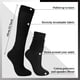 thumbnail image 2 of Xiao Hua 3 pares de calcetines apilados, calcetines de algodón para botas, calcetines largos suaves, calcetines apilados de invierno, negros, 2 of 5