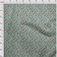 thumbnail image 4 of oneOone Silk Tabby Dark Teal Green Fabric Floral Flower With Bird Sewing Craft Projects Fabric Prints By Yard 42 Inch Wide, 4 of 4