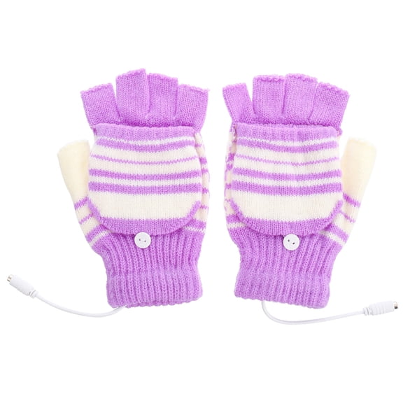 LEORX 1 Pair Rechargeable Hand Warmer Mittens for Women Heating Material