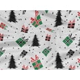 thumbnail image 5 of oneOone Rayon White Fabric Merry Christmas Sewing Fabric By The Yard Printed Diy Clothing Sewing Supplies 56 Inch Wide-4QY, 5 of 6