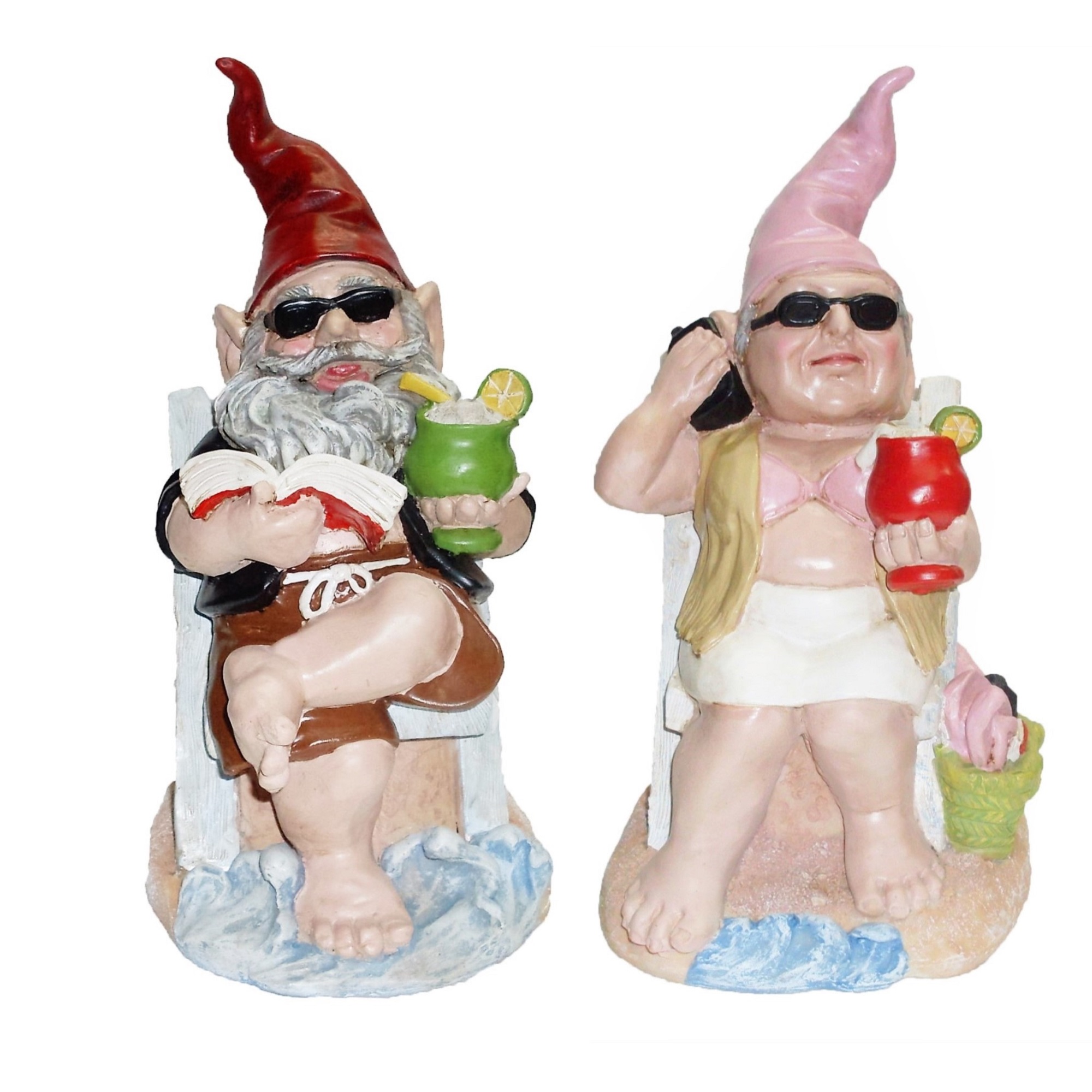 Homestyles Beach Bum Bubba The Nautical Gnome In Beach Chair Reading A Book Outdoor Garden Statue 12 H Walmart Com Walmart Com