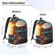 thumbnail image 2 of Easygdp Cool Cat Driving Sunset Mochila de Lona Resistente para Laptop, Compatible con Laptops de 15 a 17 pulgadas, Ideal para Escuela, Trabajo y Viajes-Medium, 2 of 5