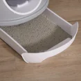 thumbnail image 7 of Cat Litter Box with Lid, Space-Capsule Design with Skylight, Removable Tray & Scoop, Anti-Litter Spill for Cats Under 9 lbs (Tile Blue/Gray), 7 of 7