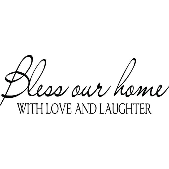 Bless Our Home Picture Art Living Room Home Decor Sticker Custom Vinyl Wall Decal Mural Art 5 X 16 Inches
