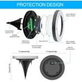 thumbnail image 4 of 4 Pack Solar Disk Light LED RGB In-ground Pathway Light Dusk-to-Dawn Garden Yard, 4 of 7