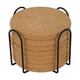 thumbnail image 1 of Posavasos de madera para bebidas con soporte, protección de mesa, esencial de cocina, posavasos para tazas, para restaurante en casa, inauguración de redondo Gloria portavasos, 1 of 9