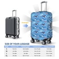 thumbnail image 6 of Kdxio Blue Fish Pattern Luggage Cover for Travel,Elastic and Durable,Fits 18-32 Inch,-No luggage included, 6 of 8